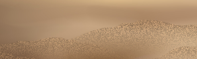 Abstract golden sand dunes landscape with contrasting ridges and flowing forms.