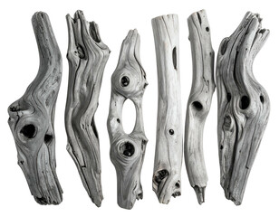 Aged wooden forms, weathered by time