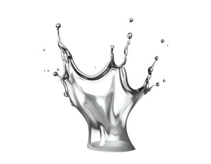 Liquid metal splash with droplets