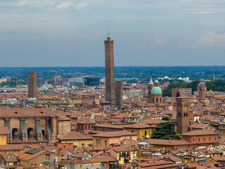 Asinelli and Garisenda Towers Skyline - Bologna, Italy