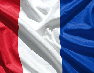 Red, white, and blue fabric, rippling, waving national symbol