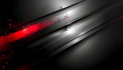 Dark metallic surface with red glow.