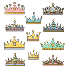 Royal Crowns Illustration Collection