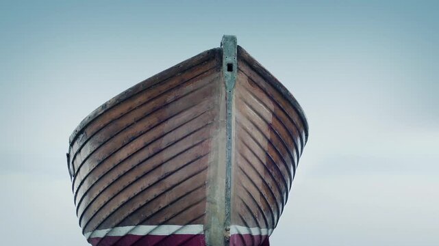 Rotating Around A Wooden Boat
