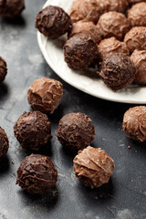 Vanilla Chocolate Truffles covered with dark and milk chocolate