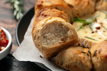 Baked Camembert cheese with onion bread