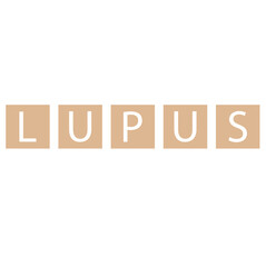  Lupus word written on wooden bloks vector icon,.eps