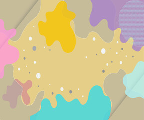 Obraz premium Abstract colorful flow shapes background in pastel color