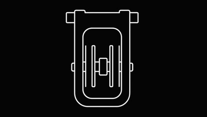 Simple Line Drawing of a USB Flash Drive.