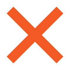 Obraz premium Red Cross Sign. Red Cross Mark, No, Delete Icon. Stop Sign, Cancel Symbol.