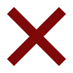 Obraz premium Red Cross Sign. Red Cross Mark, No, Delete Icon. Stop Sign, Cancel Symbol.