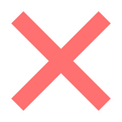 Red Cross Sign. Red Cross Mark, No, Delete Icon. Stop Sign, Cancel Symbol.