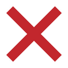 Obraz premium Red Cross Sign. Red Cross Mark, No, Delete Icon. Stop Sign, Cancel Symbol.