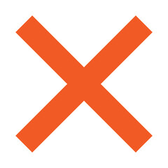 Obraz premium Red Cross Sign. Red Cross Mark, No, Delete Icon. Stop Sign, Cancel Symbol.