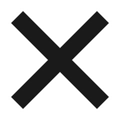 Black Cross Sign. Black Cross Mark, No, Delete Icon. Stop Sign, Cancel Symbol.