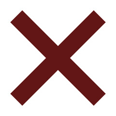 Obraz premium Red Cross Sign. Red Cross Mark, No, Delete Icon. Stop Sign, Cancel Symbol.