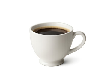 Obraz premium A Moment of Serenity with Coffee: A simple ceramic mug is filled to the brim with aromatic, dark coffee.