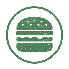 burger icon logo seal vector on white background
Vector stamp icon