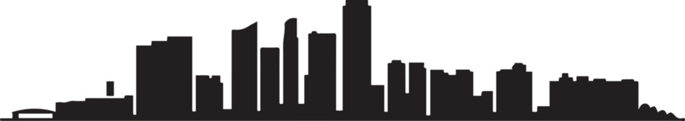 Pasir Ris Singapore Skyline Silhouette. design Vector black silhouette