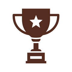 Award trophy with star emblem