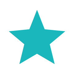 Simple blue star icon on white background
