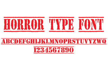 Horror dark lettering tattoo vector type font. grunge style Y2k type font with gothic pank rock and blood style signs and symbols. scary tattoo font vector icon	