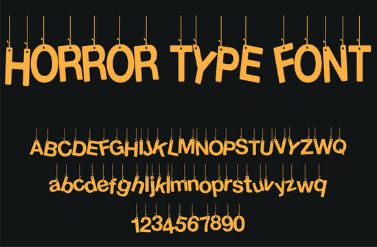 Horror dark lettering tattoo vector type font. grunge style Y2k type font with gothic pank rock and blood style signs and symbols. scary tattoo font vector icon	