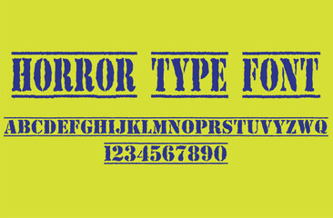 Horror dark lettering tattoo vector type font. grunge style Y2k type font with gothic pank rock and blood style signs and symbols. scary tattoo font vector icon	