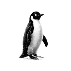 Obraz premium Wildlife penguin illustration clean minimal design high resolution photo