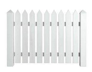 White picket fence on black background