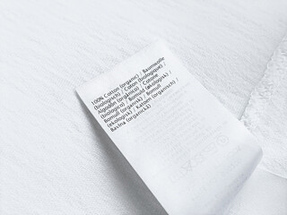 Organic Cotton Clothing Label Detail