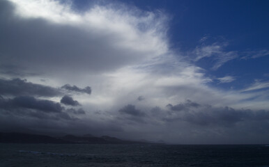 European windstorm Emilia affecting Gran Canaria, Canary Islands
