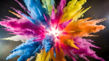 abstract colorful smoke background, smoke explosion
