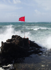 European windstorm Emilia affecting Gran Canaria, Canary Islands