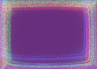 Glitch Photocopy-Effect Illustration of a Retro TV in Monochrome Halftone Style