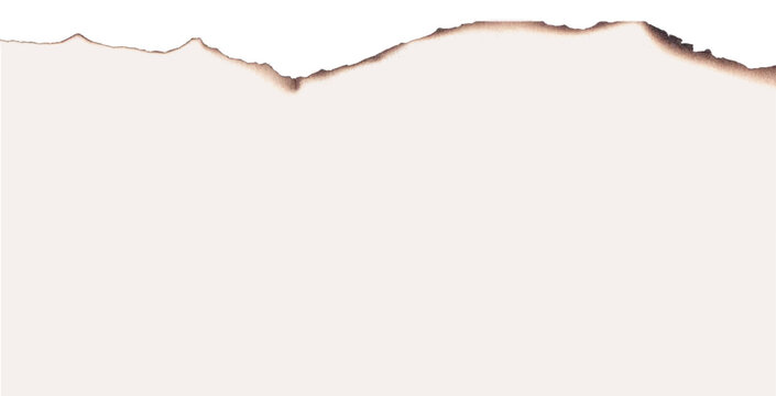 Burnt paper edges realistic vector illustration