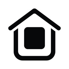 Simple house icon with square shape