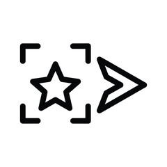 Favorite star icon with arrow