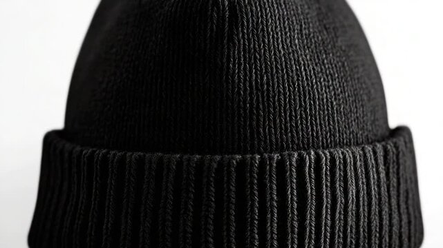 Footage A close-up shot of a black hat on a white surface