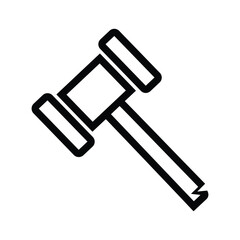 Judge gavel icon symbolizing law and justice