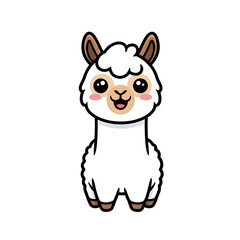 Obraz premium Cute Llama Cartoon. (1)