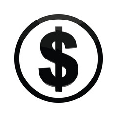 Dollar sign icon in circle