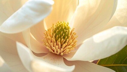 Spring Awakening Flowers - Magnolias Creamy Petals in Southern US Spring Magnolia