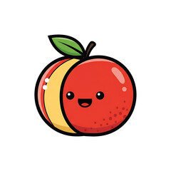 Obraz premium Cute Smiling Apple.