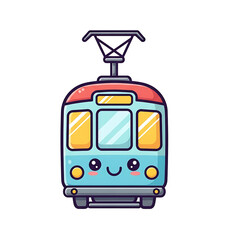 Cute Cartoon Tram. (6)
