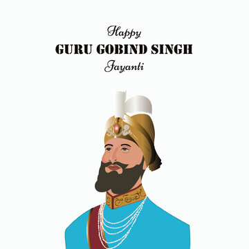 Guru Gobind Sikh Jayanti Sikh Festival illustration