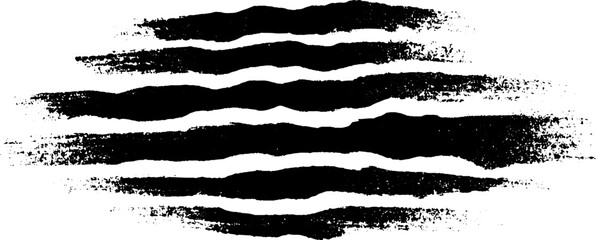 Fototapeta premium Abstract black and white stencil design with overlapping scratch patterns