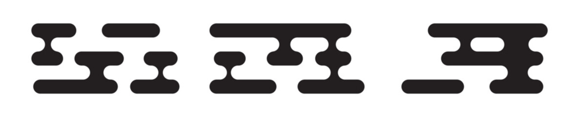 Set of traditional Asian-style clouds