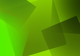 Abstract green geometric background with overlapping shapes 