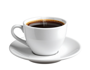 Minimal Ceramic Coffee Cup with Steam png
